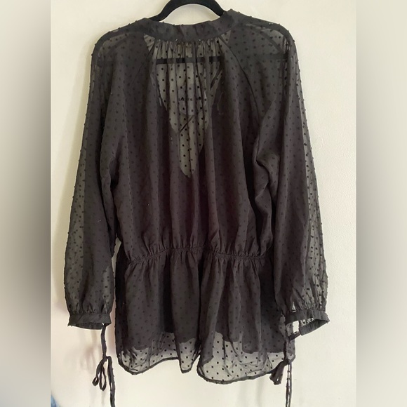 Forever21 / Haute Curve Size 2XL Black Peplum Blouse - Picture 5 of 6